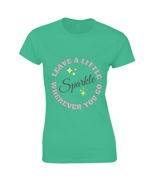 <transcy>Ladies SoftStyle T-Shirt - Gildan leave a little sparkle</transcy>