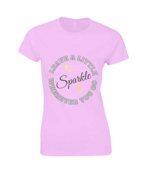 <transcy>Ladies SoftStyle T-Shirt - Gildan leave a little sparkle</transcy>