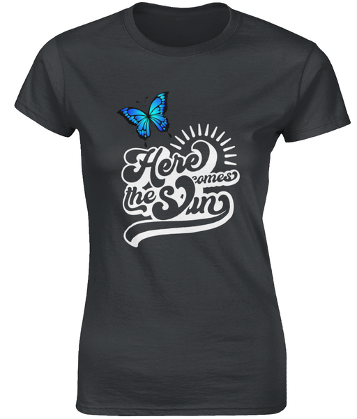 Here comes the sun T-Shirt Dames getailleerd.