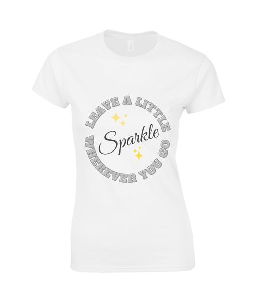 <transcy>Ladies SoftStyle T-Shirt - Gildan leave a little sparkle</transcy>