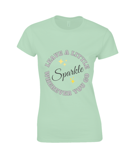 <transcy>Ladies SoftStyle T-Shirt - Gildan leave a little sparkle</transcy>